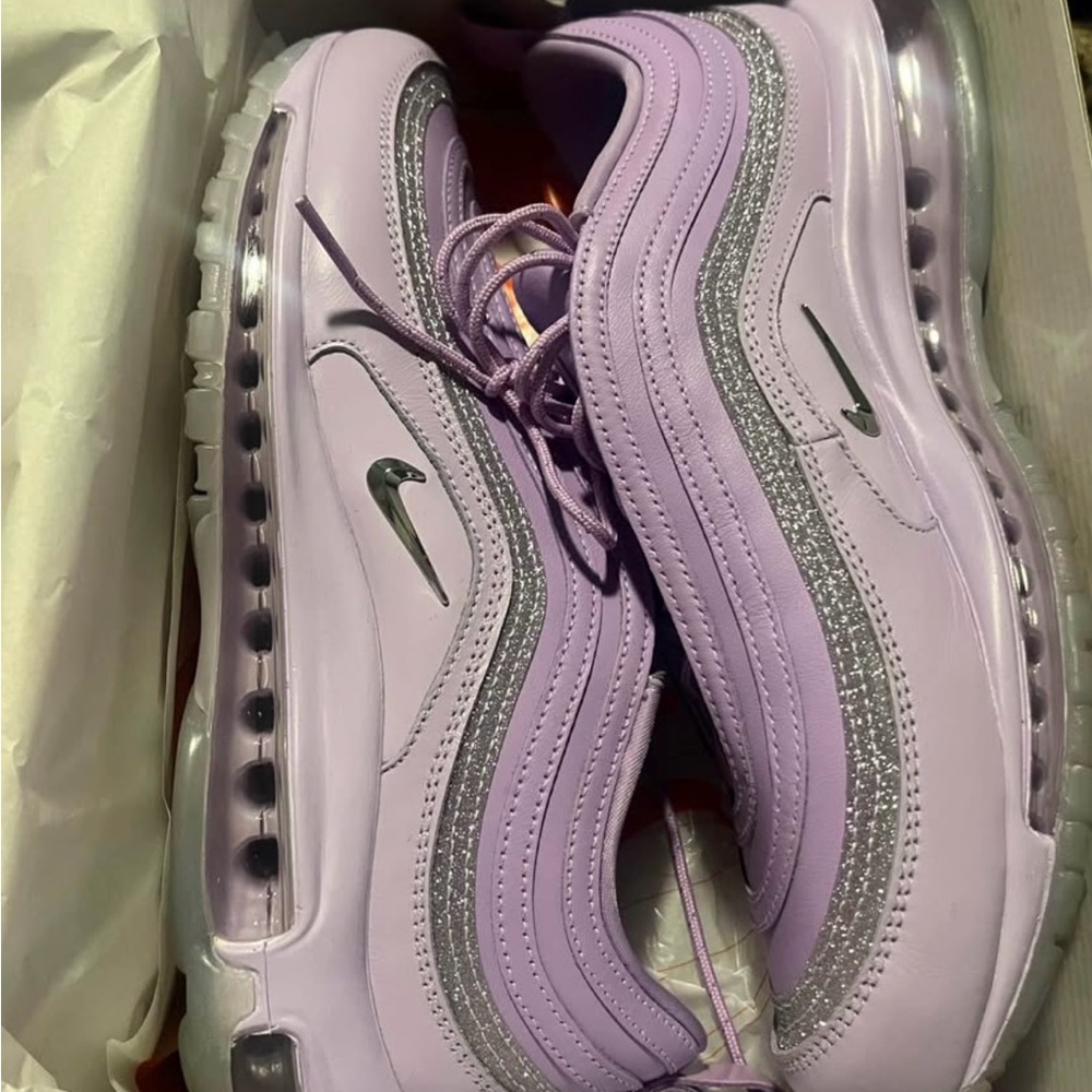 Custom Nike Women's Lavender Air Max Sneakers